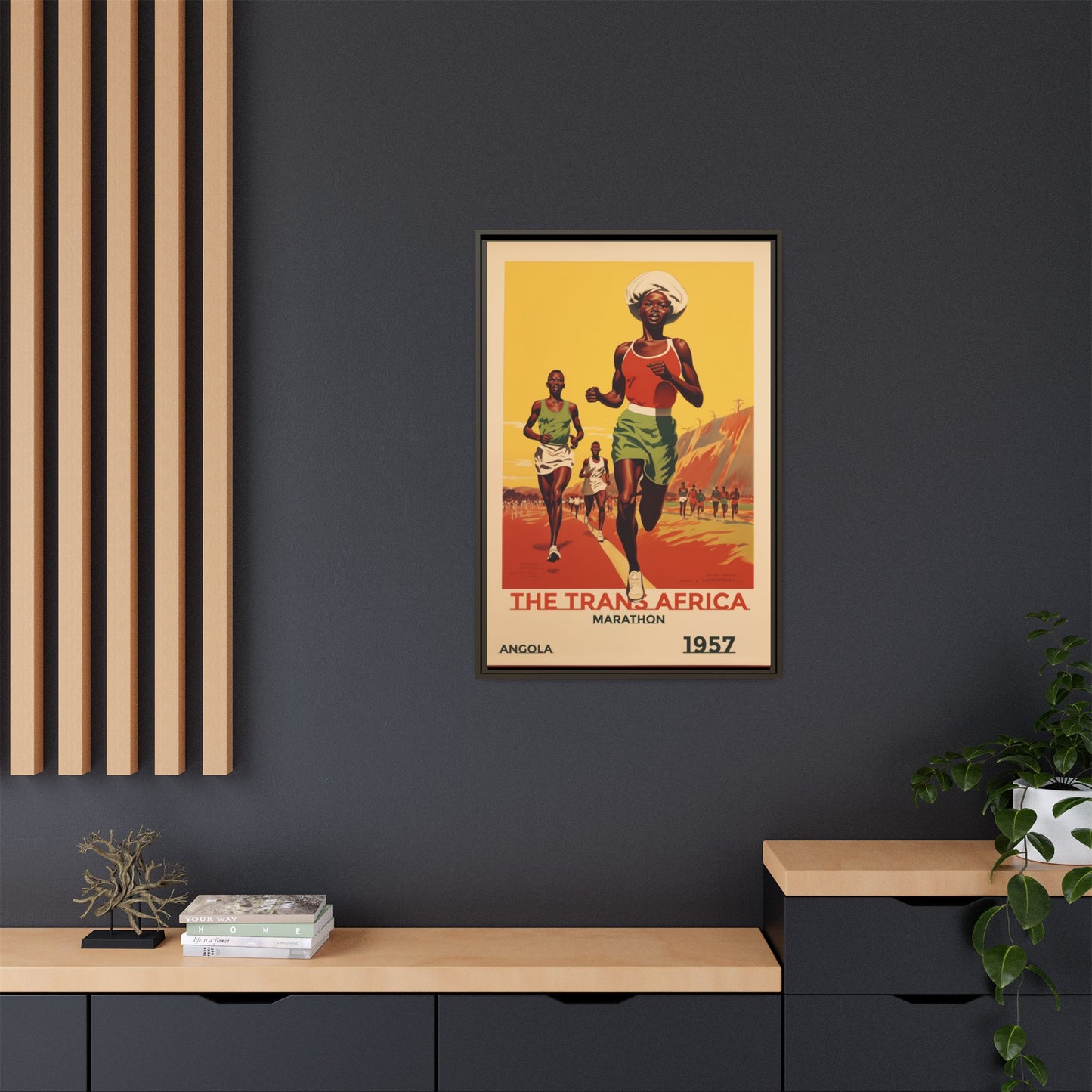 Trans-Africa Marathon 1957 Vintage Poster | Fine Art Print