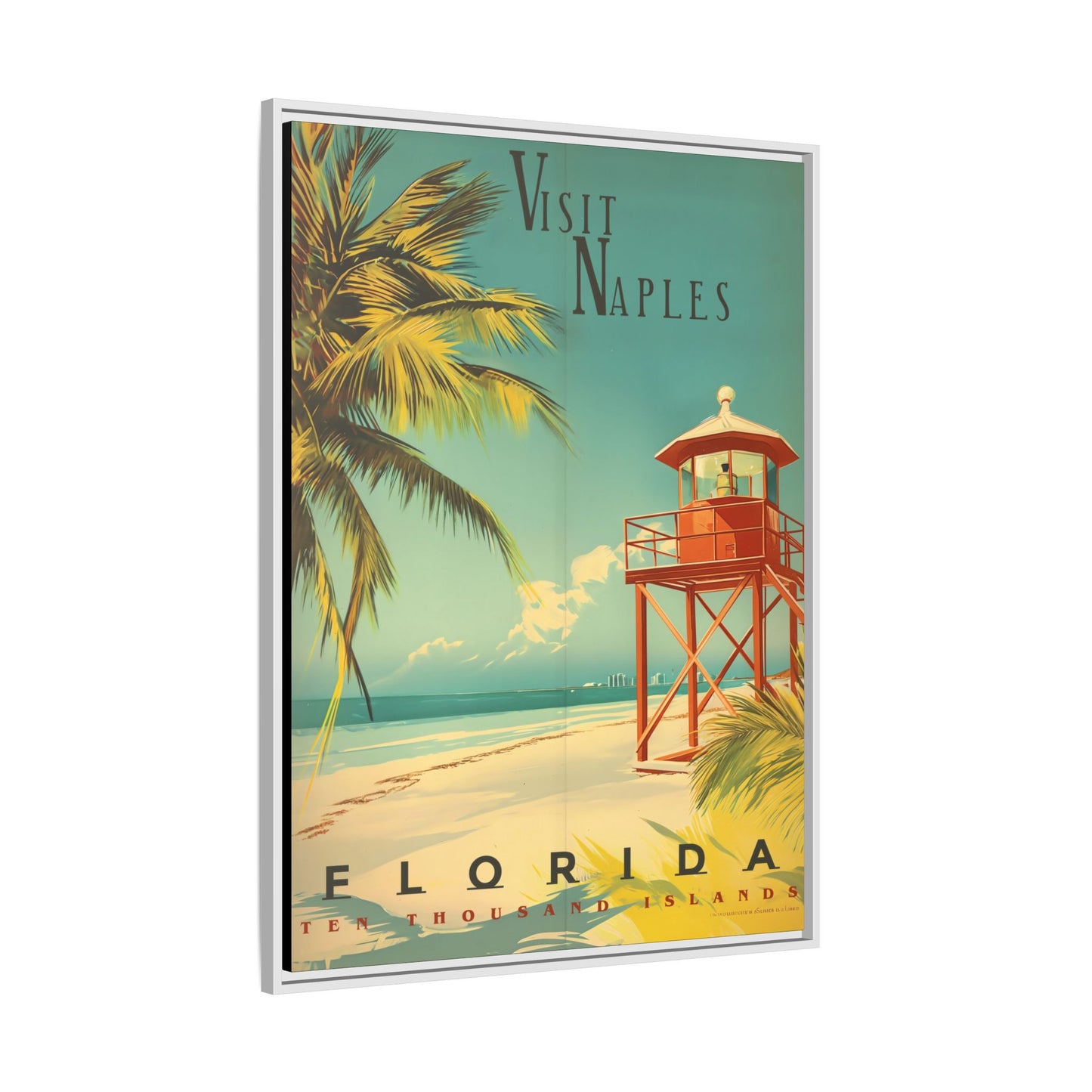 Naples Florida Vintage Beach Poster | Museum-Quality Fine Art Print