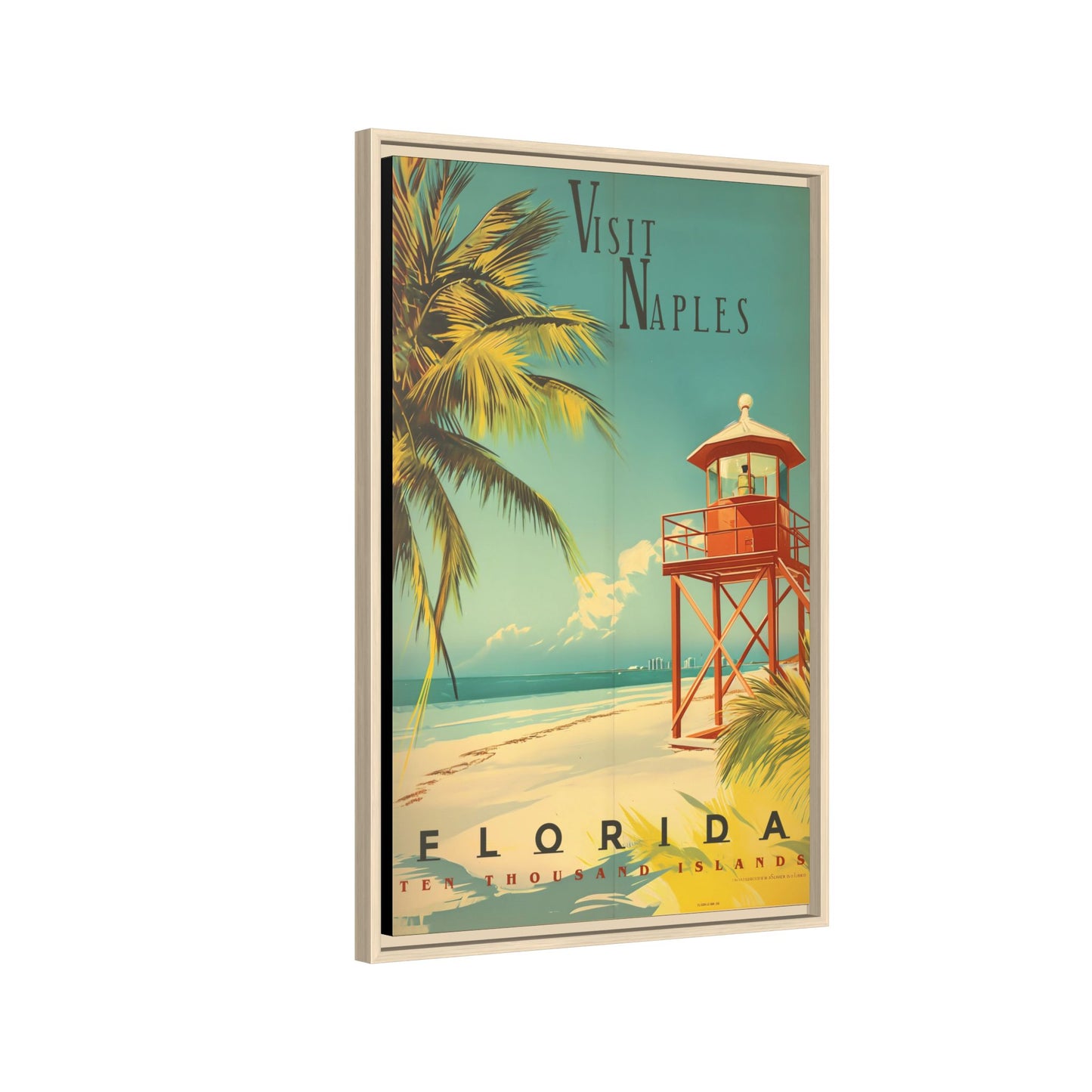 Naples Florida Vintage Beach Poster | Museum-Quality Fine Art Print