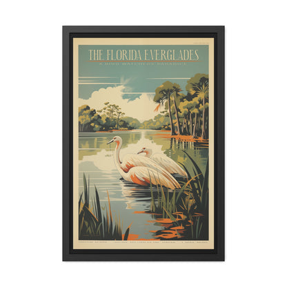 "The Florida Everglades - Bird Watcher’s Paradise Framed Poster"