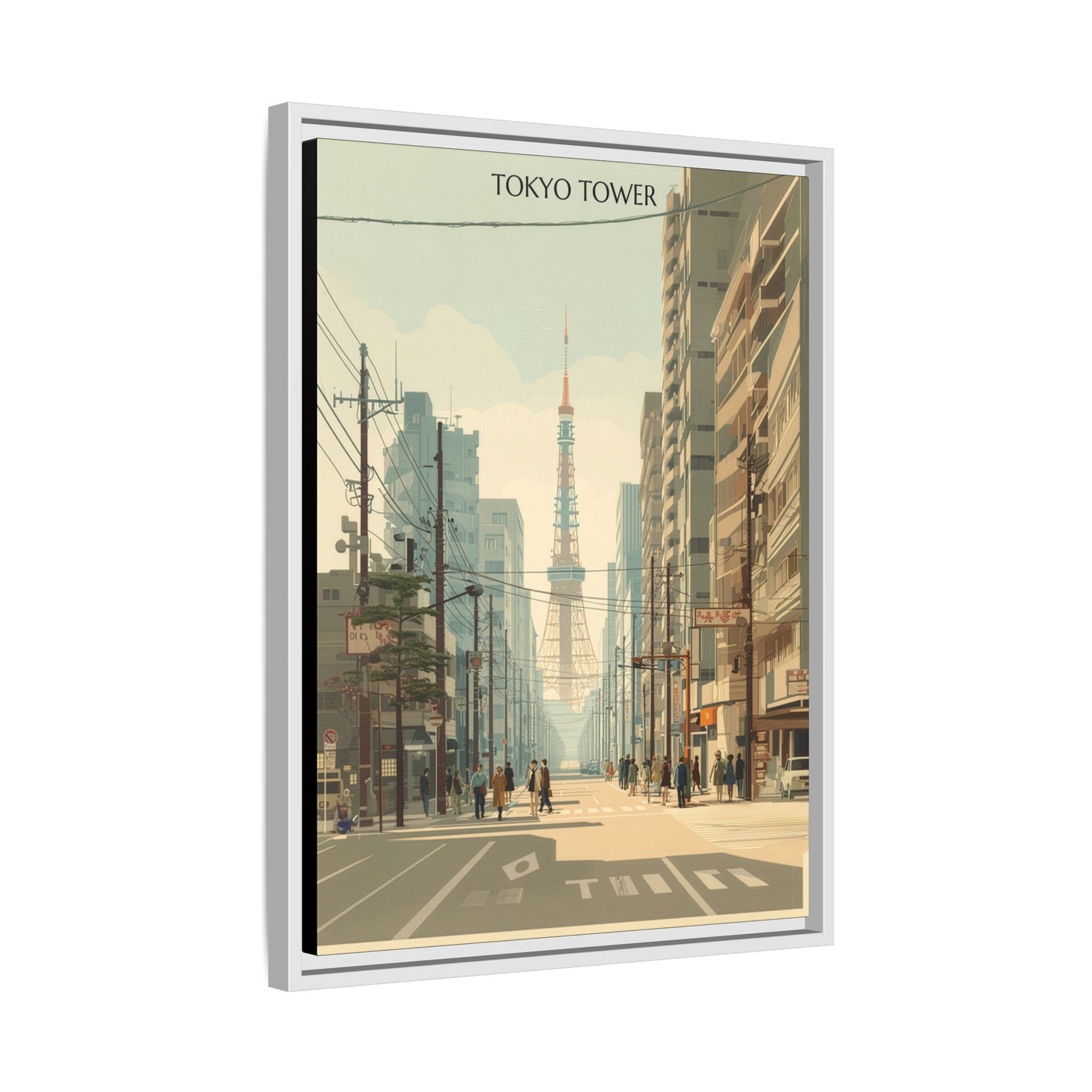 Tokyo Tower Vintage Travel Poster | Museum-Quality Fine Art Print