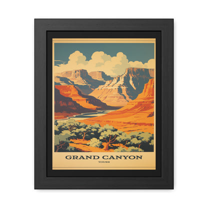 Vintage Grand Canyon Poster - Iconic Canyon Landscape Retro Travel Art Framed Posters