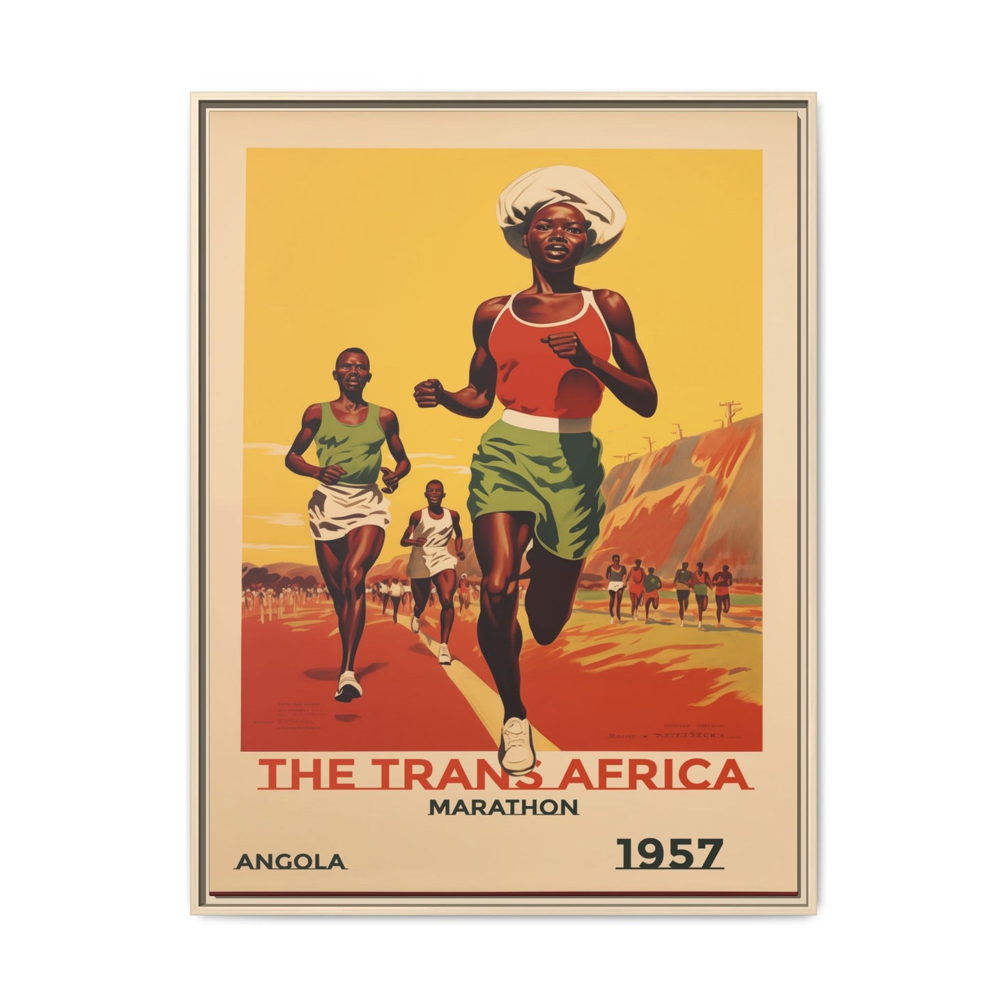 Trans-Africa Marathon 1957 Vintage Poster | Fine Art Print