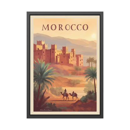 Morocco Vintage Travel Poster Framed Print