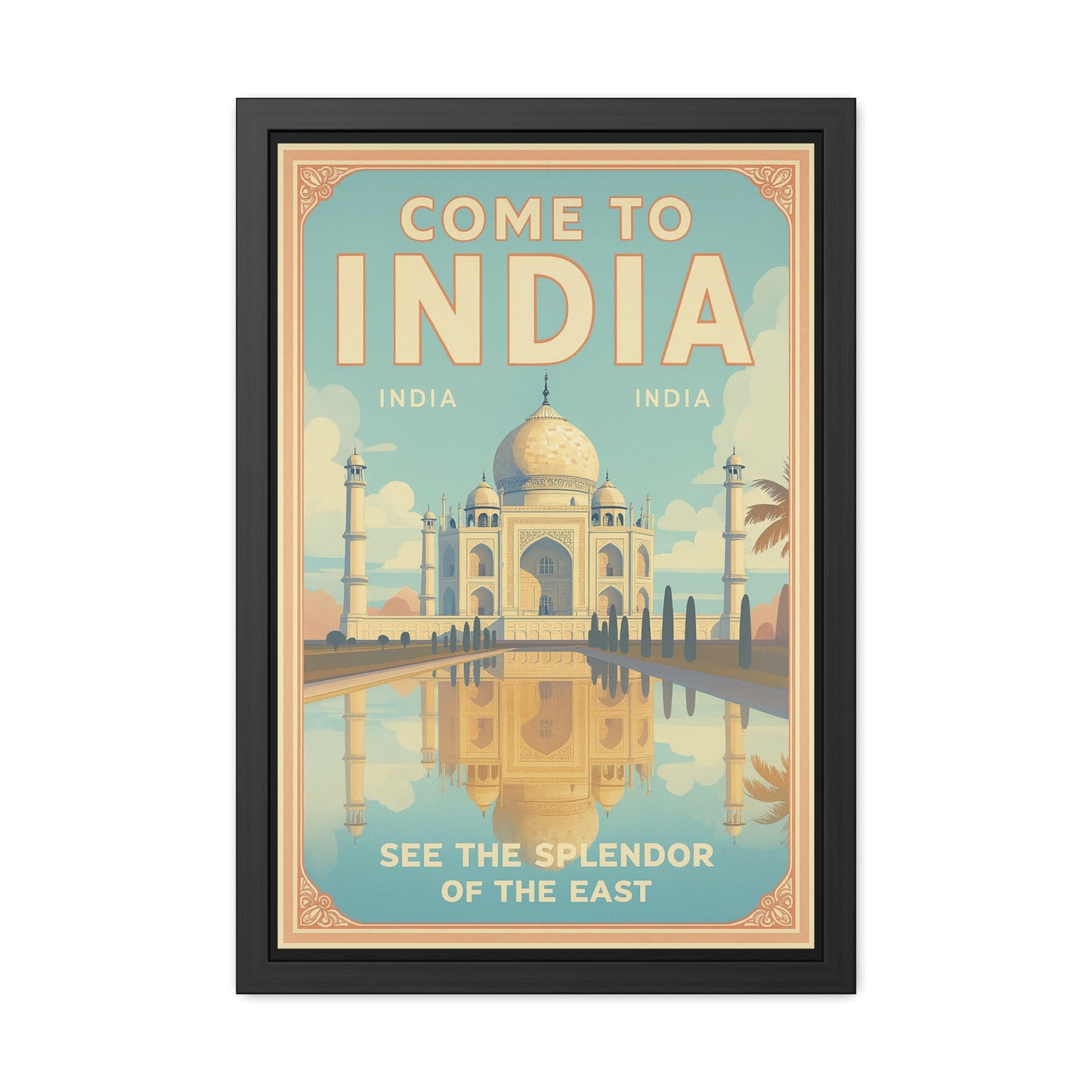 Vintage India Travel Framed Poster — See the Splendor of the East | Vintageanna_M