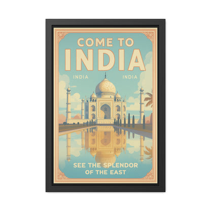 Vintage India Travel Framed Poster — See the Splendor of the East | Vintageanna_M