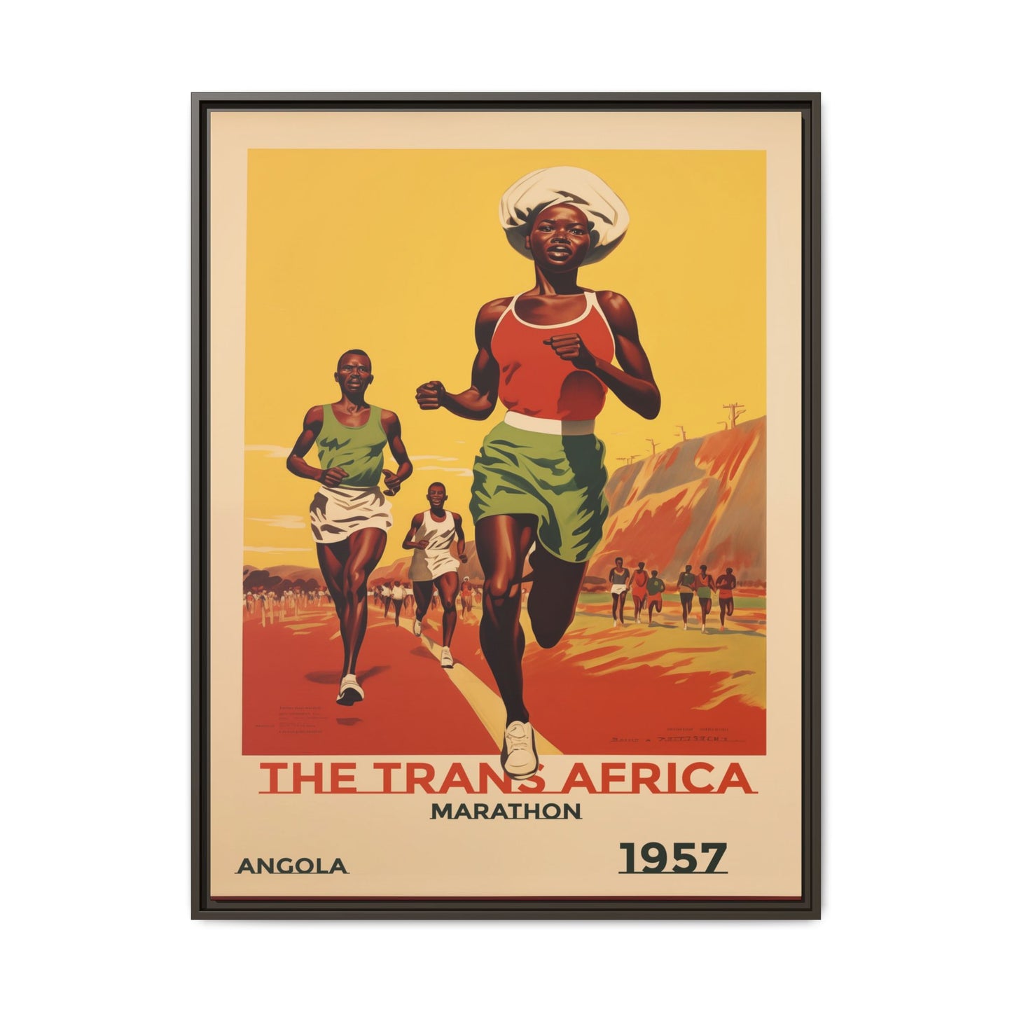Trans-Africa Marathon 1957 Vintage Poster | Fine Art Print