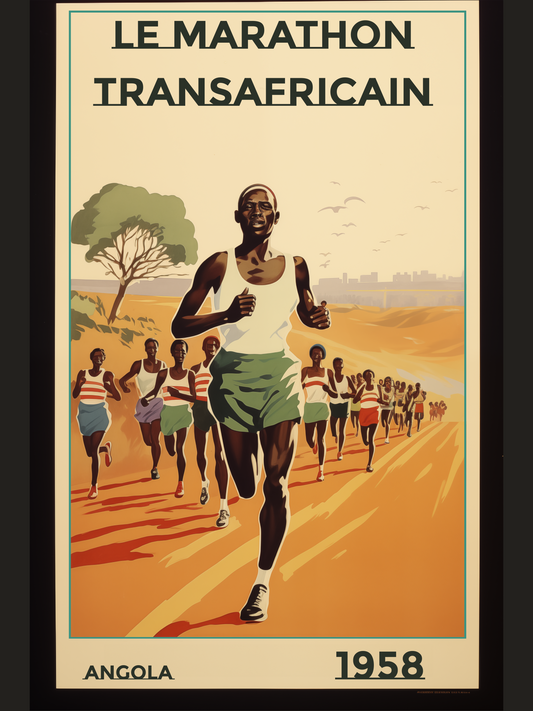 "Le Marathon Transafricain (French)". – 1958 Angola Vintage Digital downloads