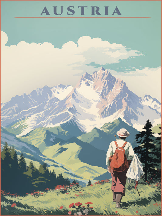 "Austria Vintage Travel Poster | Digital download"