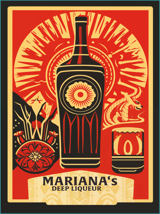"Vintage Mariana's Deep Liqueur Artwork - Digital download"