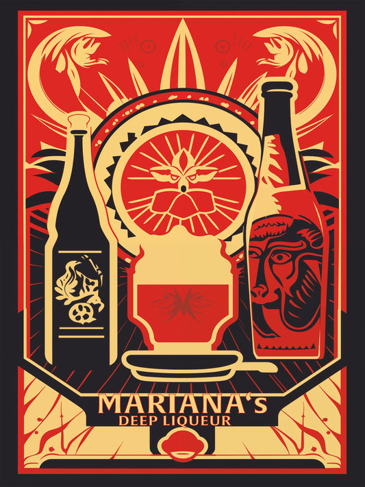 "Vintage Mariana's Deep Liqueur Poster - DigitalDownload"