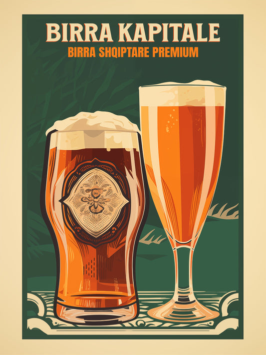 "Vintage Birra Kapitale Poster - Birra Kapitale (Capital beer) Digital download"