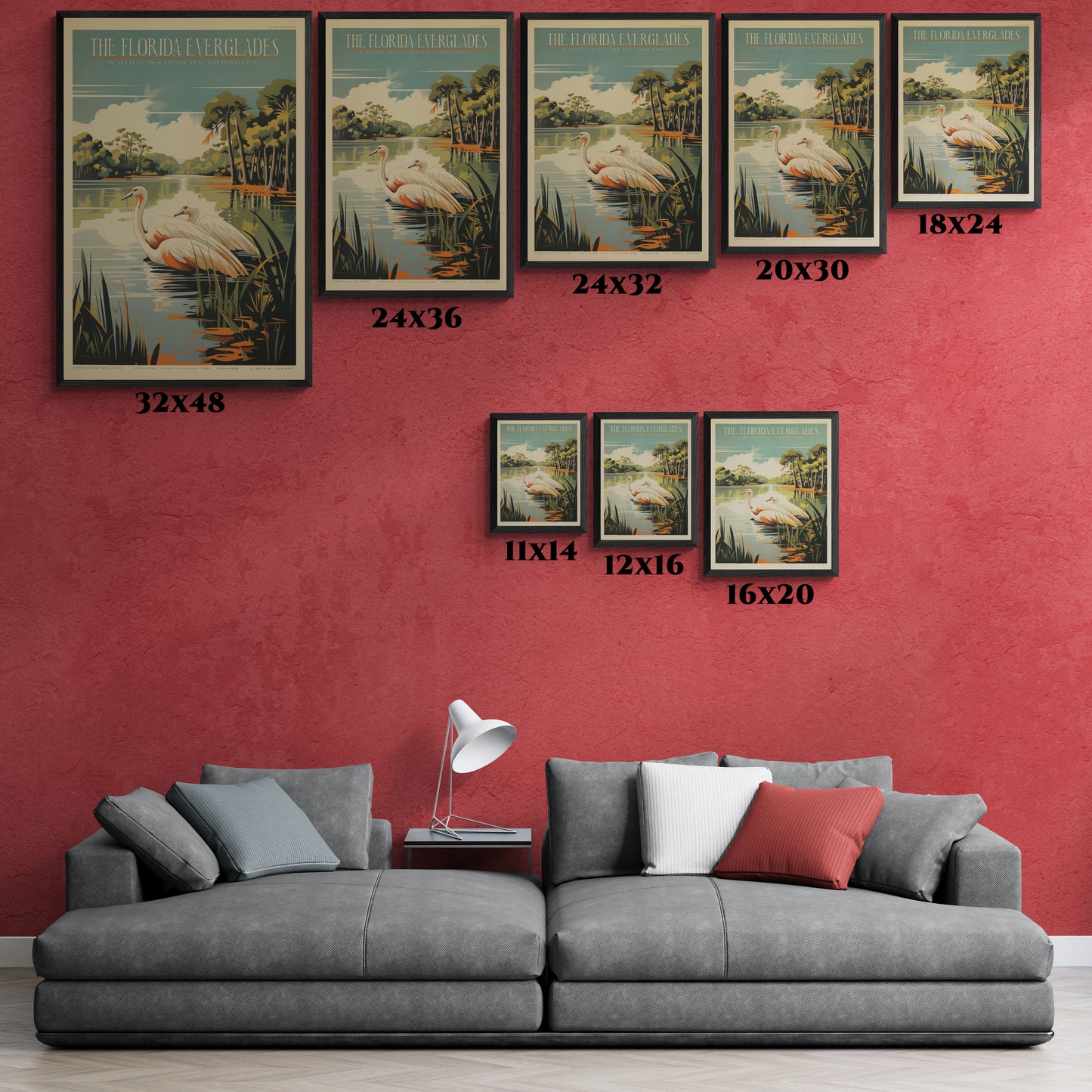 "The Florida Everglades - Bird Watcher’s Paradise Framed Poster"