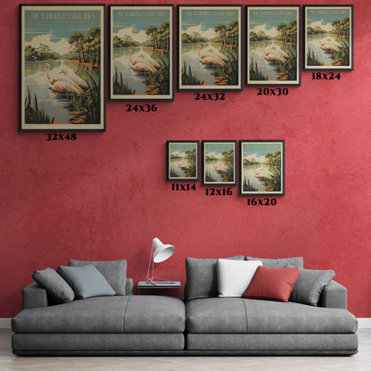 "The Florida Everglades - Bird Watcher’s Paradise Framed Poster"