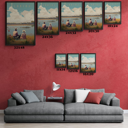 Vintage Florida Lakeside Wall Art posters – Osceola County Retro Charm