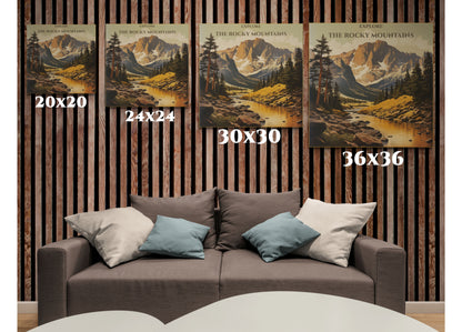 "Explore The Rocky Mountains Canvas - Matte Stretched Wall Art" Matte Canvas, Stretched, 1.25"