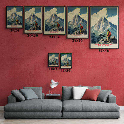 Vintage Colorado Poster - Sangre de Cristo Mountains in Southern Colorado Art Framed Posters