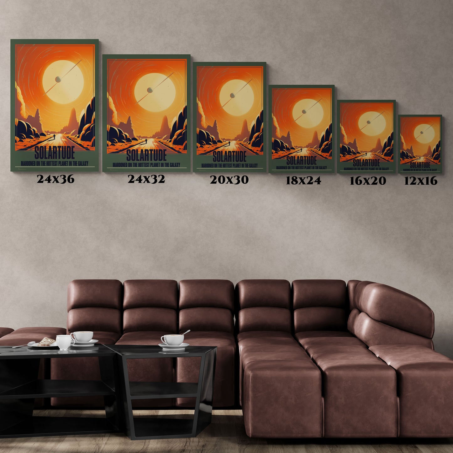 "Solartude - Retro Sci-Fi Wall Art on Classic Stretched Canvas"