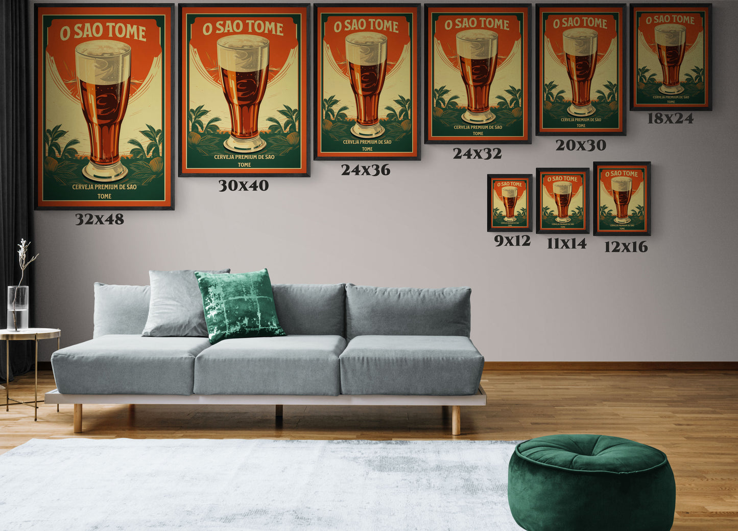 "O São Tomé - Premium Beer of São Tomé (Saint Thomas) | Matte Canvas with Black Frame"