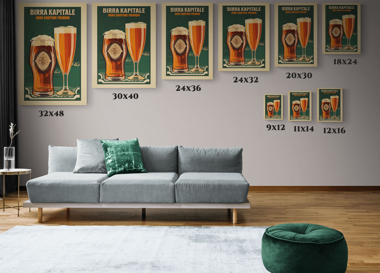 "Vintage Birra Kapitale Poster - Birra Kapitale Premium Frameless Stretched Matte Canvas" Matte Canvas, Stretched, 1.25"