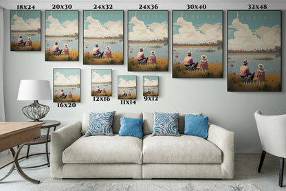 "Vintage Florida Osceola County Poster - Matte Stretched Canvas Wall Art" Matte Canvas, Stretched, 1.25"