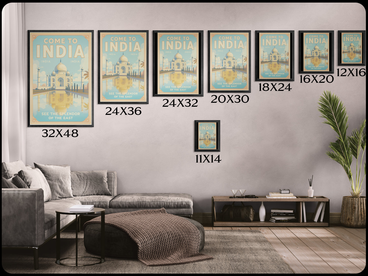 Vintage India Travel Framed Poster — See the Splendor of the East | Vintageanna_M