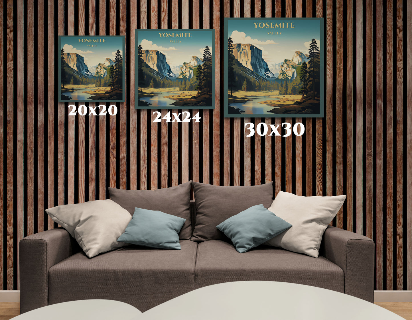 "Vintage Yosemite Valley Poster - Stunning National Park Landscape Matte Stretched Canvas" Matte Canvas, Stretched, 1.25"